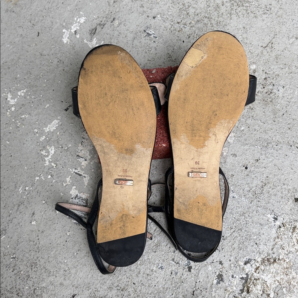 Gucci double G flat leather sandals - Picture 6 of 9
